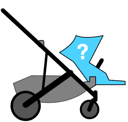 Diagram highlighting the lower carrier position on a UPPAbaby Vista stroller